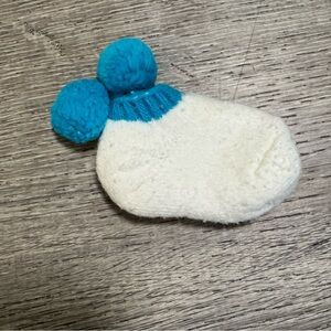 Vintage baby infant Sports Sox Pom Pom Socks
